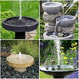 SZMP 3.5W Glass Solar Fountain Pump Kit 9.84ft Cord 8 Nozzles Extension Tube view 7