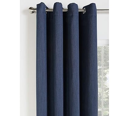 Luxury Pair Thermal Blackout Curtains Ring Top Eyelet Fully Lined