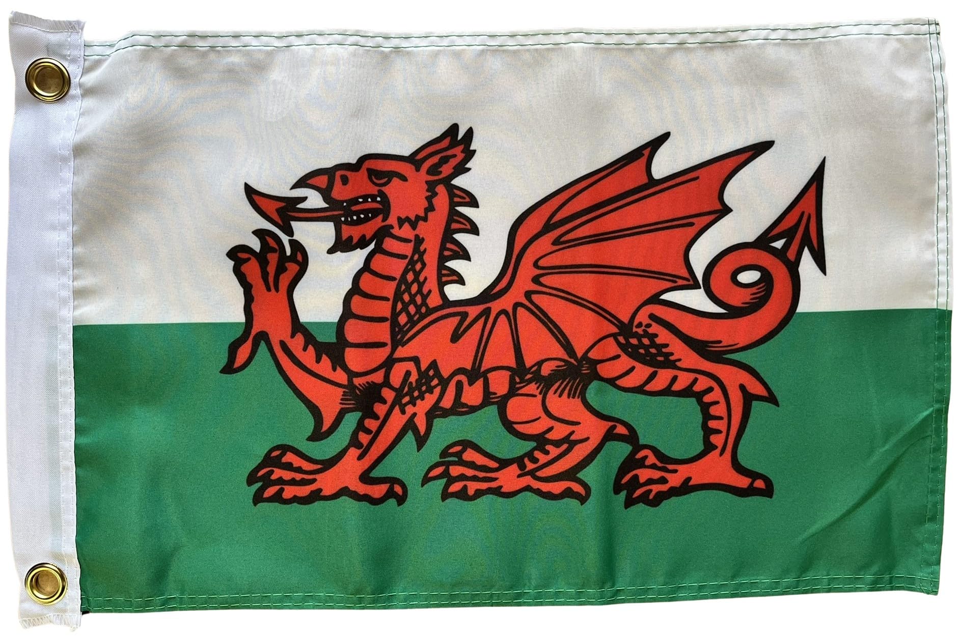 NWFlags Wales Flag 17" x 11" 75d Premium Polyester | Polyester 1.5x1 foot material flag with 2 Eyelets