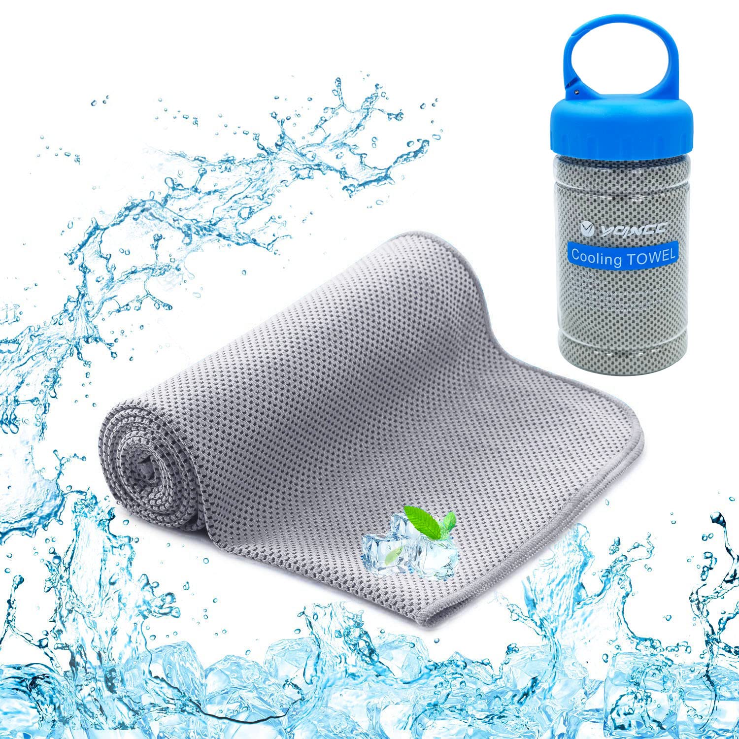 YQXCC Cooling Towels | 120x30 cm | Cool Cold for Neck | Microfiber Soft Breathable Chilly | for Yoga, Golf, Gym, Camping, Running, Workout & More Activities