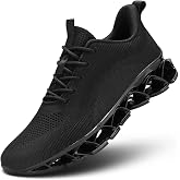 Mens Running Shoes Casual Sport Athletic Fashion Walking Sneakers Lace up Blade Non Slip Breathable Mesh