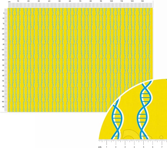 Dna Doppelhelix Baumwolle Uni Stoff Linear Meter 140 X 100 Cm Gelb Blau Weiss Amazon De Kuche Haushalt