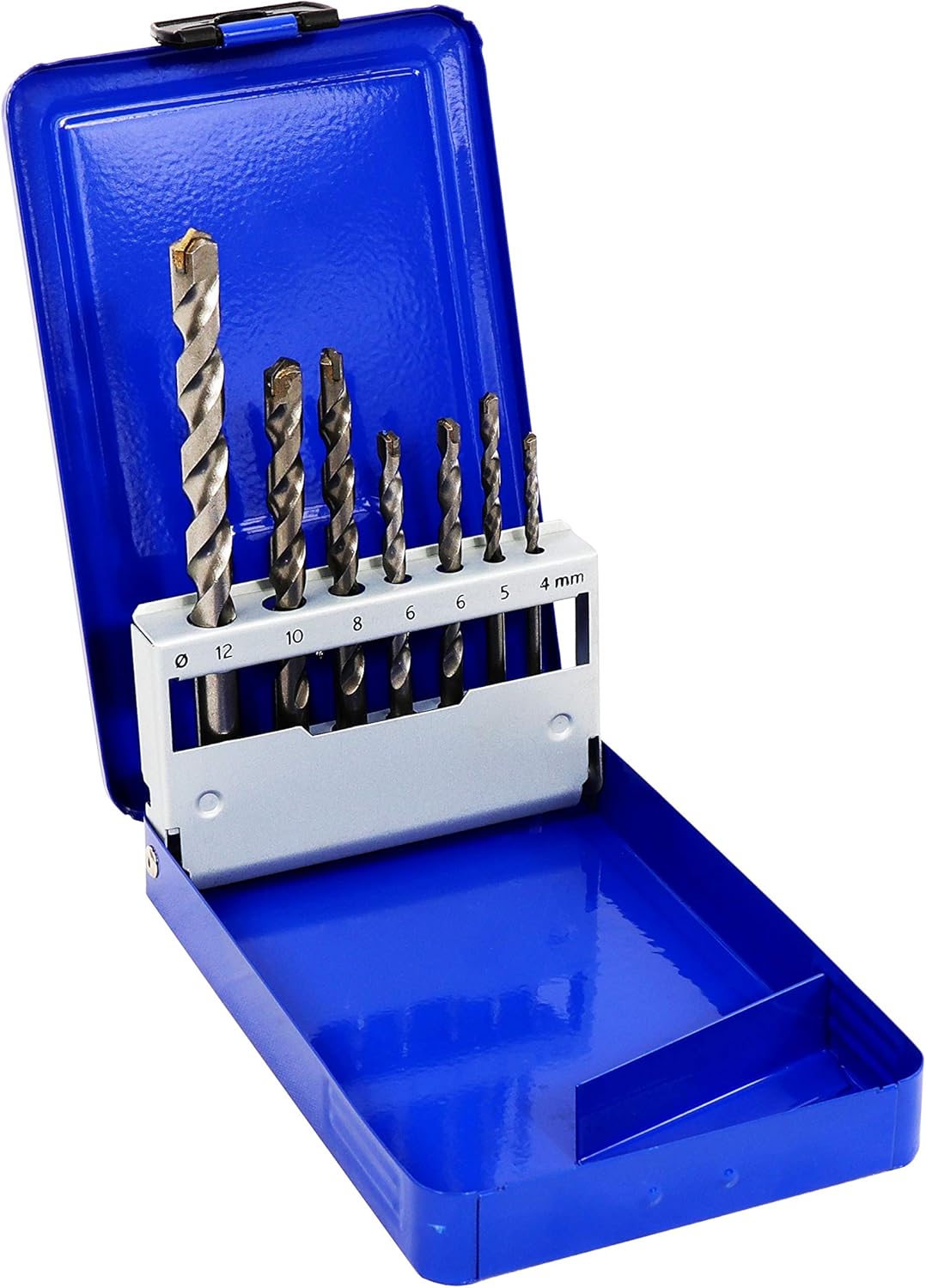 S&R Universal Drill Bit Set, 7-Piece Multi-Purpose Bits for Wood Metal, Masonry, Tiles, Plastic, 7 pcs, 4x75, 5x85, 6x100