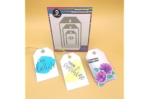 Alinacutle 3PCS Greeting Tag Dies Metal Die Cut Cutting Dies for Handmade Card Making Template Paper Craft Scrapbooking and Album Gift Wrap Decor