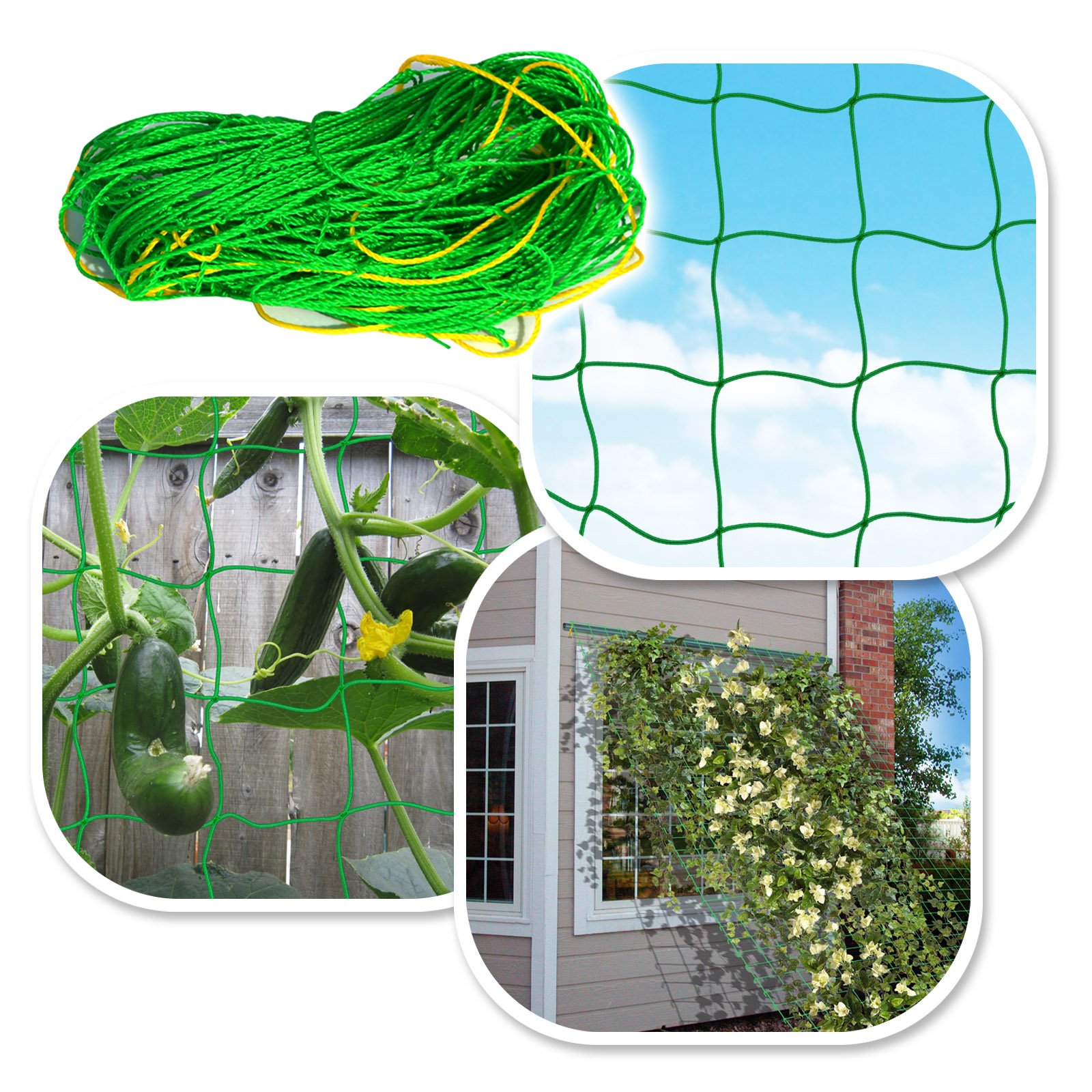 BenefitUSA Trellis Netting Plant Support Net for Climbing Plants Fruits