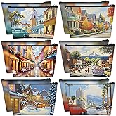 Sweetude 12 Pcs Colorado Cosmetic Makeup Bags Bulk Colorado Gift Canvas Pouch Bags with Zipper Portable Waterproof Roomy Travel Beauty Toiletry Organizer Storage Pouch for Women Gifts