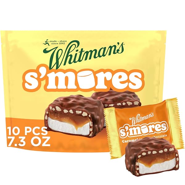 WHITMAN’S S’MORES CARAMEL MILK CHOCOLATE CANDY, BAG 7.3....
