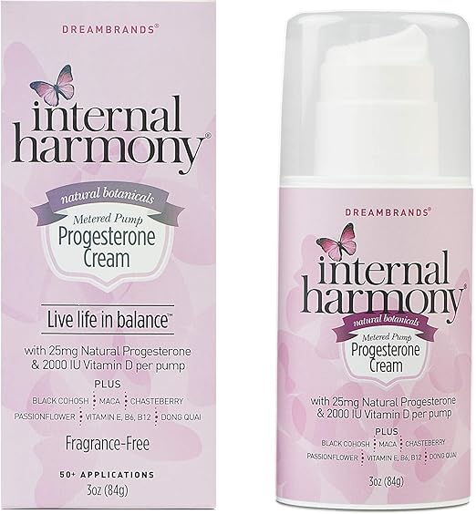 Amazon Com Internal Harmony Progesterone Cream Contains Natural Usp Bioidentical Progesterone From Wild Yam Black Cohosh Maca Chasteberry Dong Quai Root American Ginseng And Other Herbal Extracts Health Personal Care