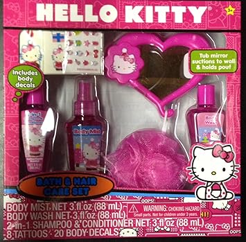 Amazon Com Hello Kitty Bath Hair Care Set Beauty