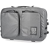 Topo Designs Apex Global Briefcase – Nylon Ripstop Fabric, Weatherproof Commuting Travel Pack with Oversized Zips, Made with 100% Recycled Materials (Black)