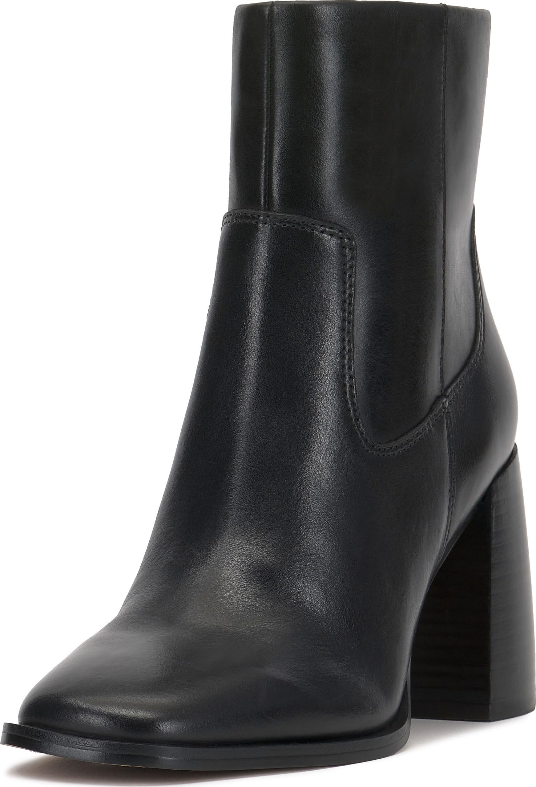 Vince Camuto Women’s Dayana Block Heel Ankle Bootie, Black, 9.5