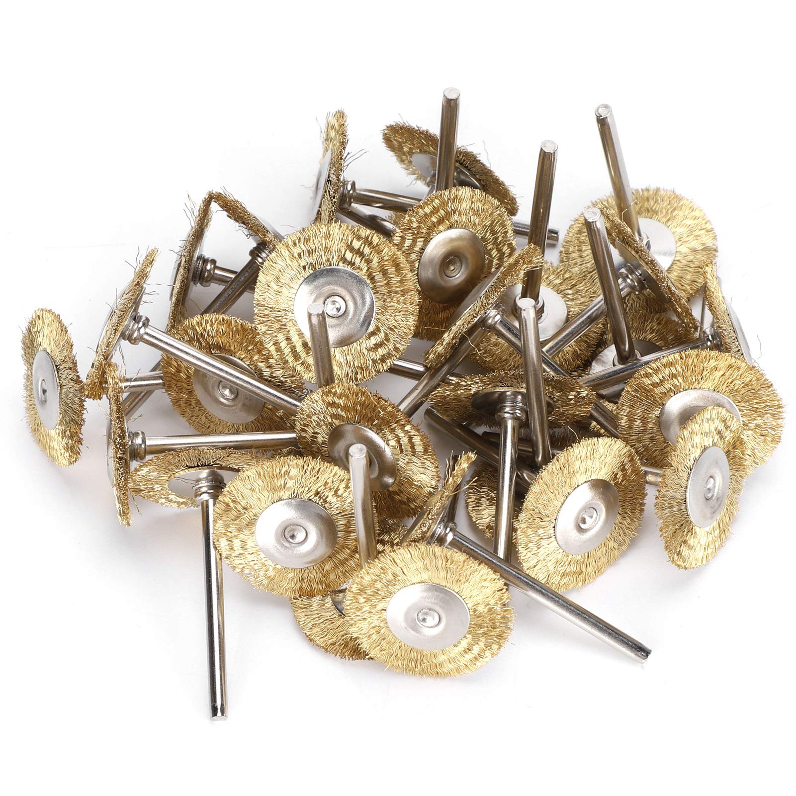 Wire Brushes Set, 30 Pieces, Brass and Steel, Polishing Wheels for Rotary Tools