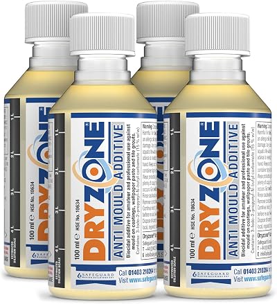 Dryzone 4 x Mould-Resistant Emulsion Additive 100ml Make 20L Paint