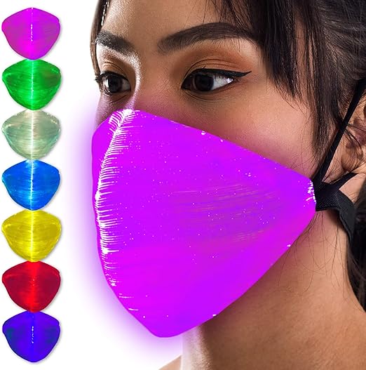 LED Light Up Mask Rave EDM Halloween Masks For Men