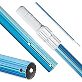U.S. Pool Supply 8 Foot Swimming Pool Pole Telescopic - Aluminum Pool Skimmer Pole Net, Rake, Brush, Vacuum Head Handle, Attach Cleaning Equipment Accessories, Adjustable 2 Piece Expandable Extension