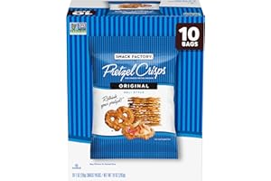 Snack Factory Pretzel Crisps, Original, 1 Oz Snack Bags, 10 Ct