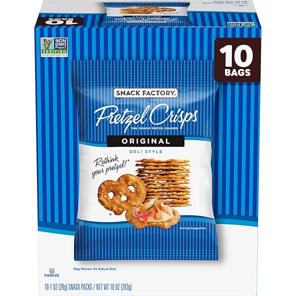 SNACK FACTORY PRETZEL CRISPS, ORIGINAL, 1 OZ SNACK...
