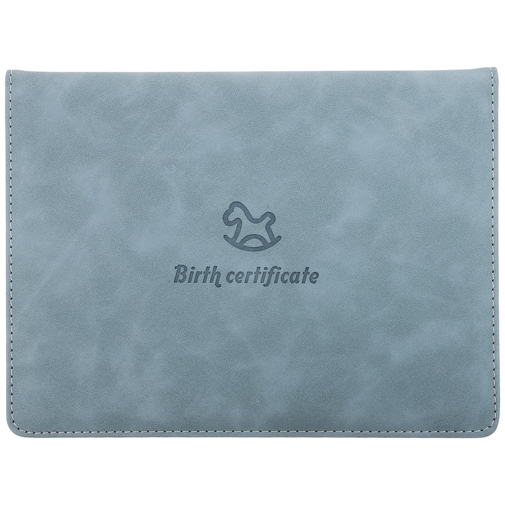 EXCEART Birth Certificate Protection Case Artificial Leather Newborn Document Holder Sleeve Organizer for Baby Certificate Storage 8.9X6.3 Inches