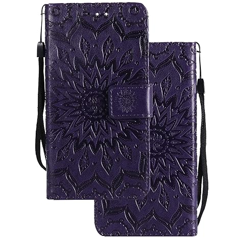 LEMORRY Handyhülle für Huawei Honor 5c Case Leather Flip Wallet Pouch Slim Fit Bumper Protection Magnetic Strap Stand Card Sl