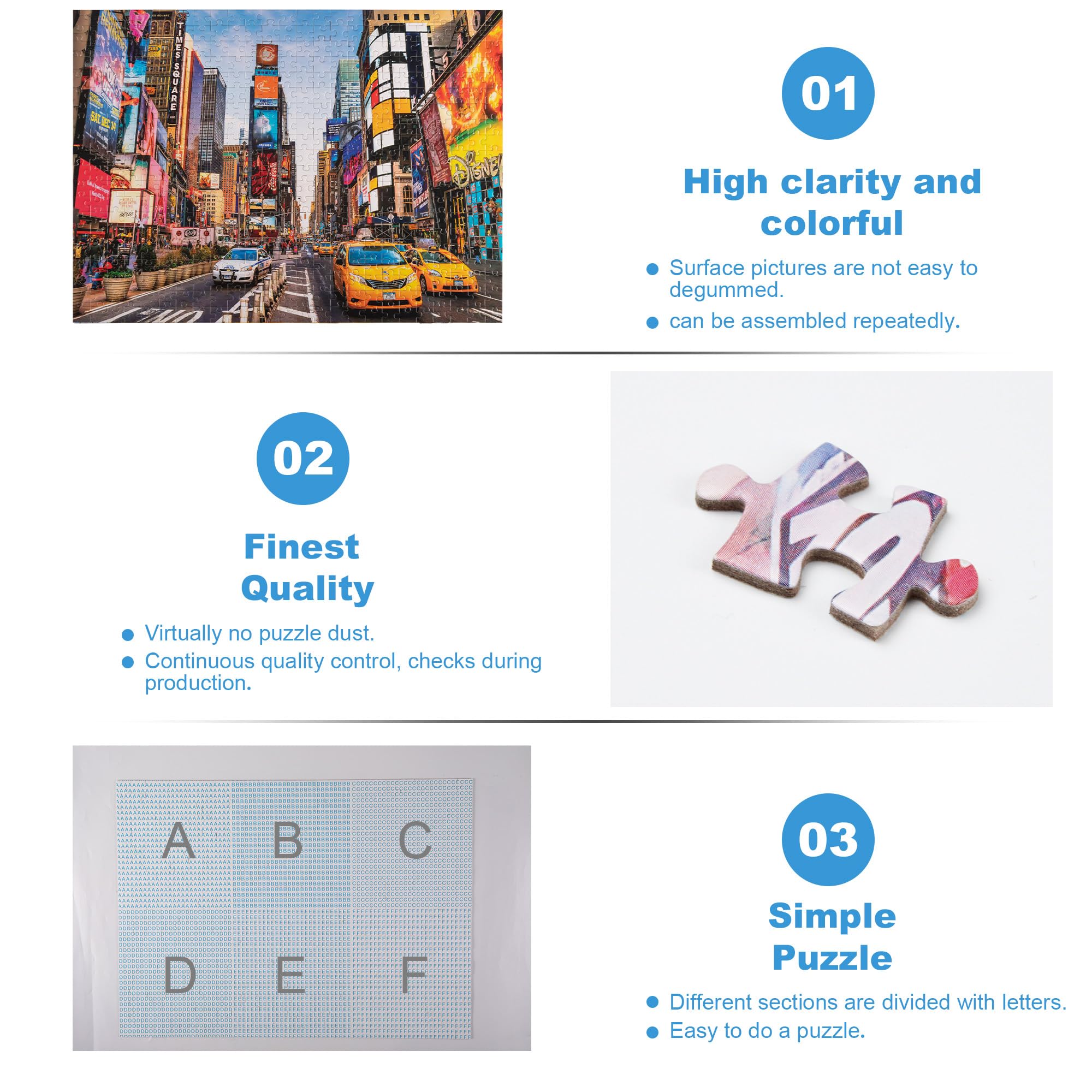 Jigsaw Puzzle - 1000 Piece Jigsaw Puzzles for Adults, Family Game - New York City - 27 x 20 Inches - Challenging Family Activity Perfect for Game Nights