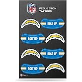 Rico Industries NFL Footbal Peel & Stick Temporary Tattoos - Eye Black - Game Day Approved!