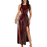 BeryLove Women's Formal Sequin Wedding Guest Dress Sparkly Long Prom Evening Dresses