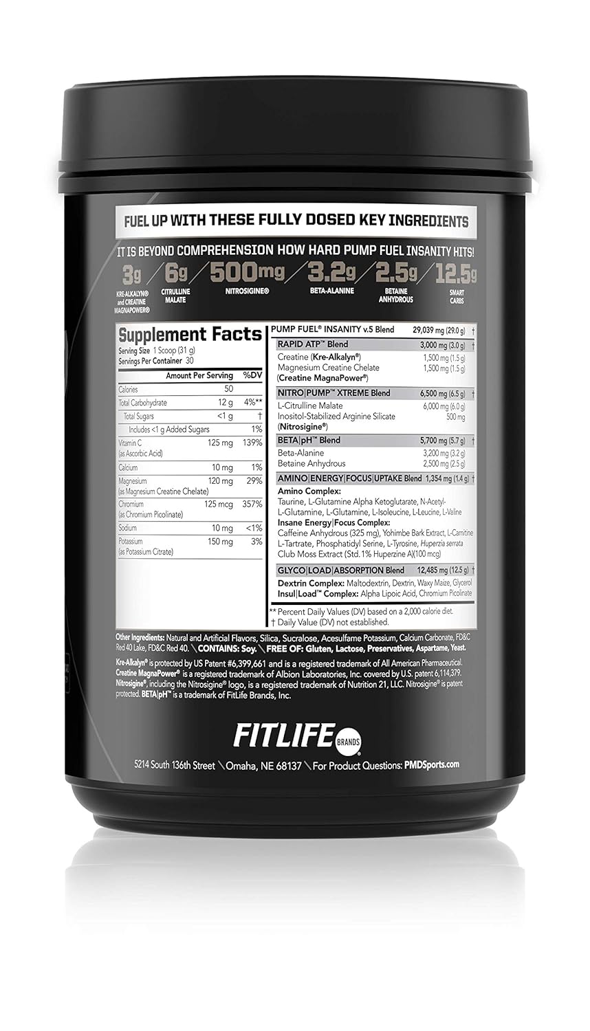 PMD Sports Ultra Pump Fuel Insanity Pre Workout Drink PMD Sports Ultra Pump Fuel Insanity Pre Workout Drink