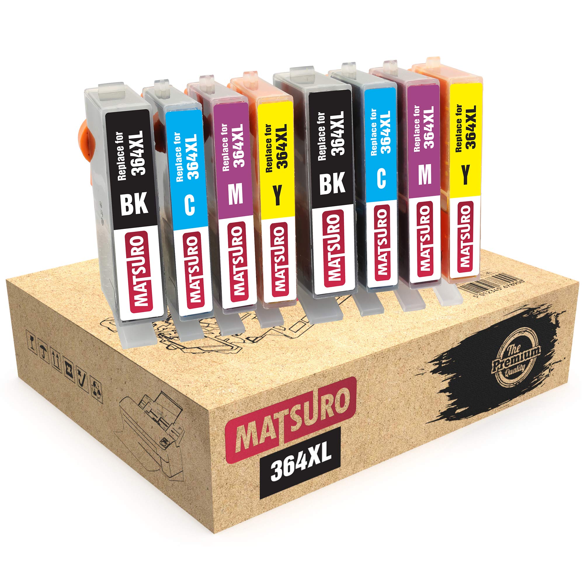 Matsuro Original | Compatible Ink Cartridges Replacement for HP 364XL 364 XL (2 SETS of 4)
