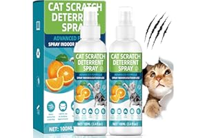 KODASNY Cat Deterrent Spray, Natural Non-Toxic Cat Repellent Spray, Indoor & Outdoor Pet Training Cat Anti-Scratch Spray for Furniture, Carpet, Sofas, Curtain Protection, No Trace Formula (200 ML)