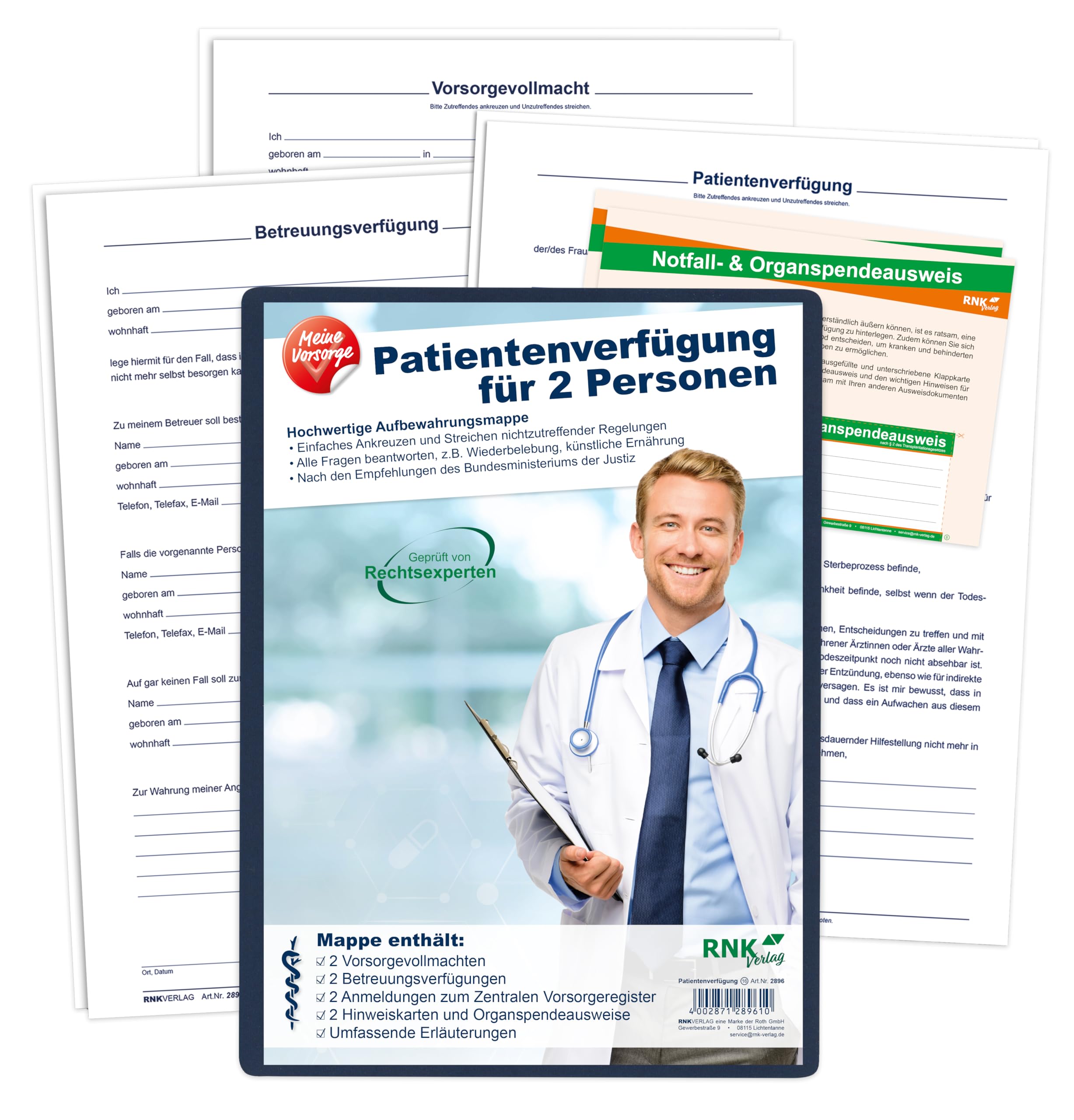 RNK 2896-2 Patient commitments in Folder, with Care and a Precaution Power