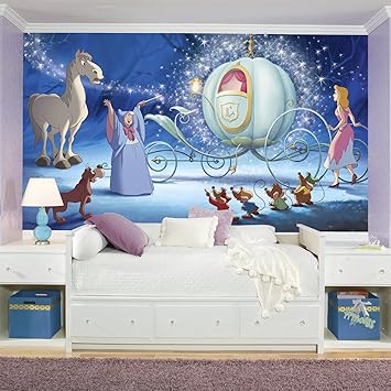 Amazon Co Jp Roommates Jl1374m ディズニープリンセス シンデレラ キャリッジ 水活式 取り外し可能な壁画 10フィート 6フィート Diy 工具 ガーデン