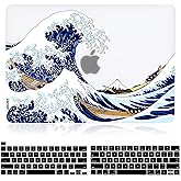 iDonzon Case for MacBook Pro 13 inch M2 M1 A2338 A2289 A2251 A2159 A1989 A1706 2023-2016 Release, 3D Effect Matte Clear See Through Hard Cover&Keyboard Cover Compatible Pro 13.3 Touch ID, Great Wave