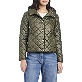 kate spade new york womens Packable Cropped Hooded Quilted Coat With Jacket Bag