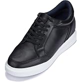 CALTO Men's Invisible Height Increasing Elevator Shoes - Lightweight Lace-up Casual Sneakers - 2.6 Inches Taller