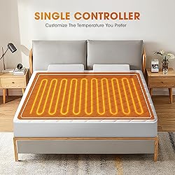 Valthie Heated Mattress Pad Twin XL Size,Electric