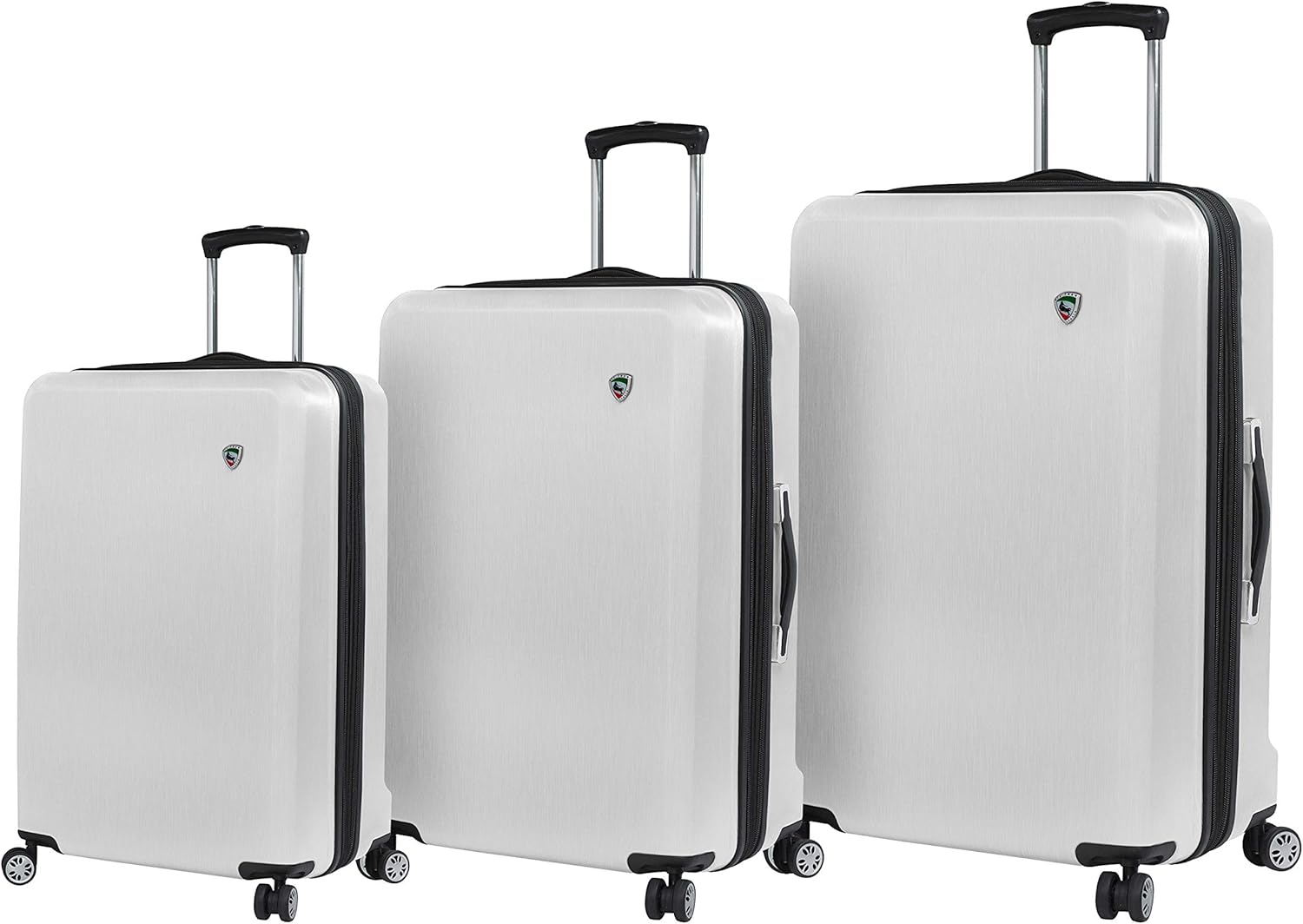 mia toro moda 3 piece hardside spinner luggage set