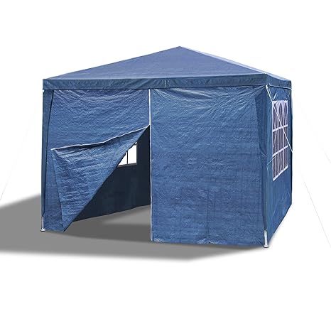 JOM 127135 Gartenpavillon 3 x 3 m, Durchmesser 24/18 mm, blau