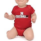 Little King NCAA Short Sleeve College Football Romper-100% Cotton-Size 0-3M 6M 12M 18M