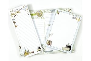 CON*QUEST Conquest Journals Harry Potter Weekly Planning Pad Set of 3, 8"X10" Weekly Pad, 5"x7" Notepad and 3.5"x9" Grocery/To Do List Pad with Magnet