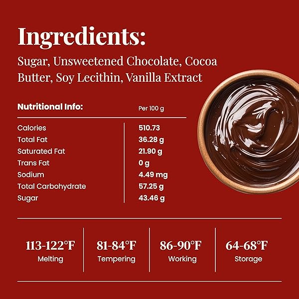 CAMBIE DARK CHOCOLATE COUVERTURE 54.5%, 1 POUND OF DARK CHOCOLATE CHIPS, EUROPEAN STYLE COUVERTURE FOR CHOCOLATIERS, PASTRY CHEFS, HOME BAKERS, AND PROFESSIONALS, 1 POUND