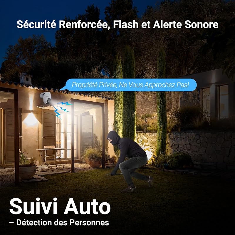 3K+(6MP) Camera Surveillance WiFi Exterieure sans Fil CB8 Lite Kit