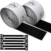 Crosby Pedalboard Grip Kit - 10 Feet of Heavy Duty Hook &amp; Loop Tape Plus 6 Reusable Cable Ties for Guitar or Bass Pedal Board Mounting and Cable Management