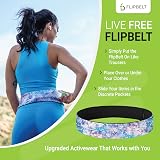 FlipBelt Classic Running Belt Ocean Bloom XL for Phone and Essentials view 5