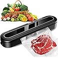Vacuum Sealer Machine, Automatic Food Sealer Machine for Food Savers w/Starter Kit, Suitable for Dry & Moist Food, Portable A