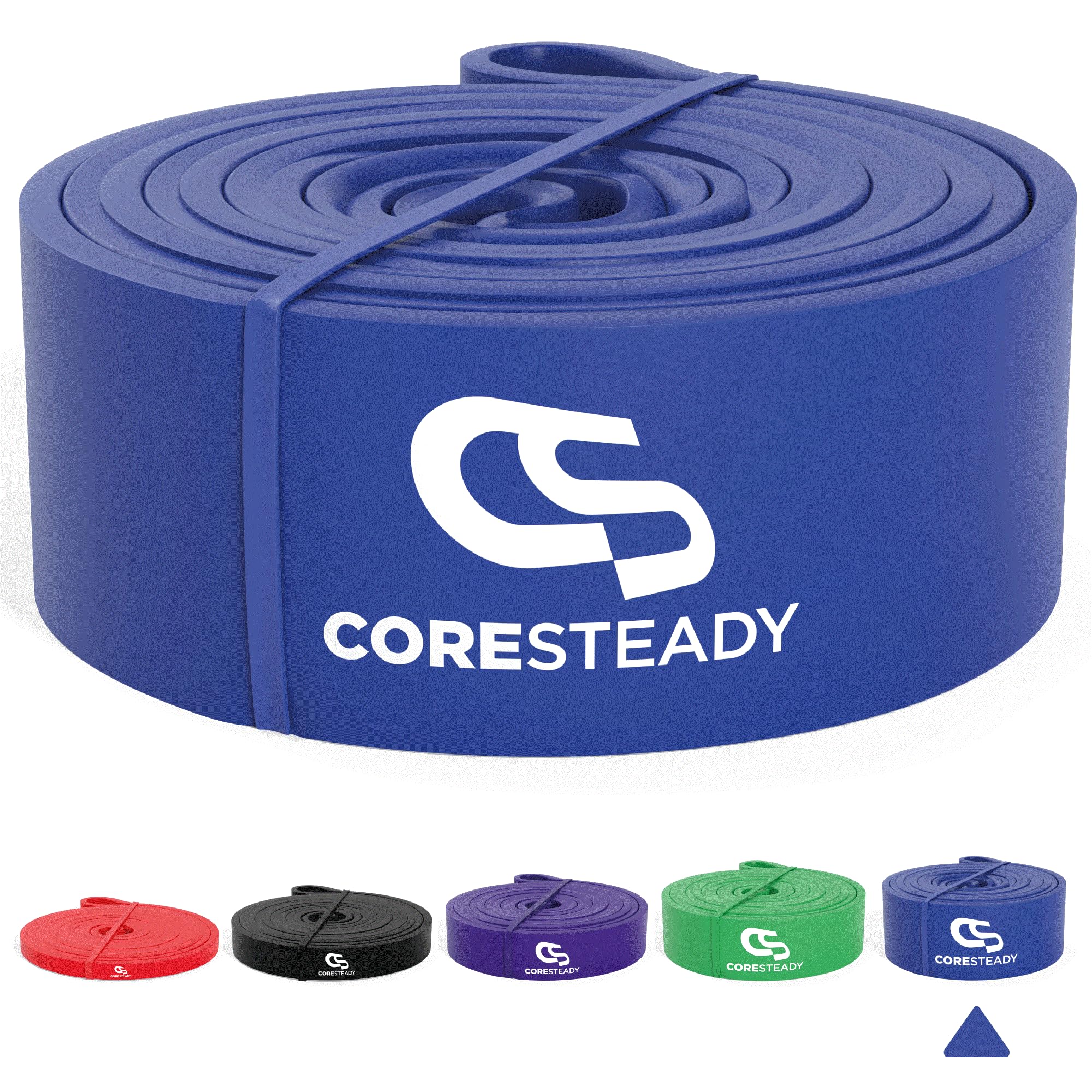 Coresteady Pull Up Bands & Resistance Bands - Rubber Heavy Duty Elastic Loop Band for Men & Women - Build Fit Power & Muscle - Training, Fitness Assist Pull Ups & Gym Exercise - Blue, 30-80kg