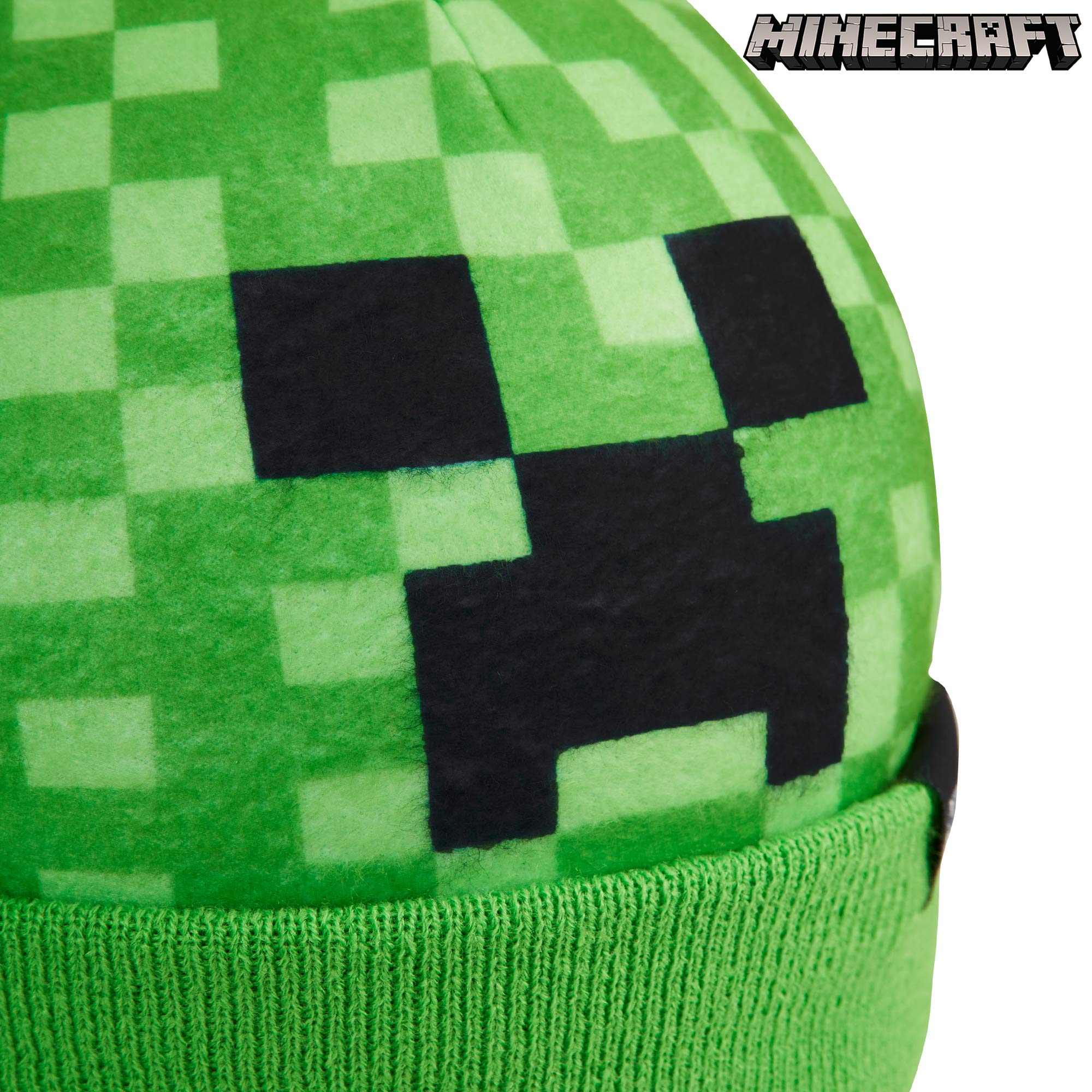 Minecraft Boys Winter Set, 6–14 Yrs, 3Pc Beanie Scarf Gloves, 2Pc Knit Cap Mitts, 1 Pc Bucket Hat|Beanie Gifts for Boys