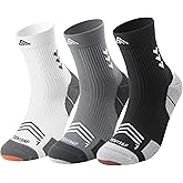 TENYSAF Compression Sport Running Socks: Athletic Crew Socks for Men Women Cycling Hiking Basketball Work,3 Pairs
