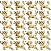 LALAFINA 60pcs Gold 2026 Horse Charms Running Horse Animal Charms Good Luck Beads for Diy Bracelet Jewelry Making Findings