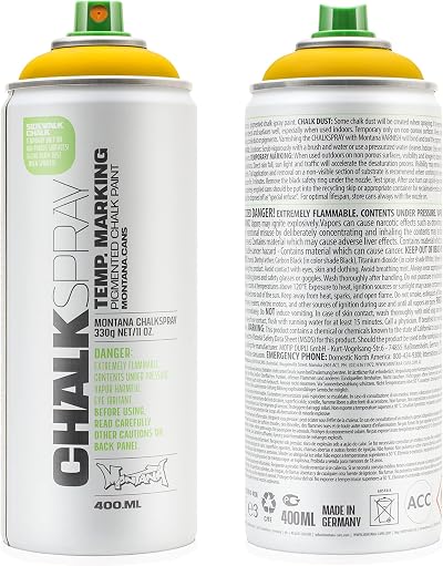 Montana Cans Chalk Spray Paint 400ml Yellow Aerosol Artist Graffiti