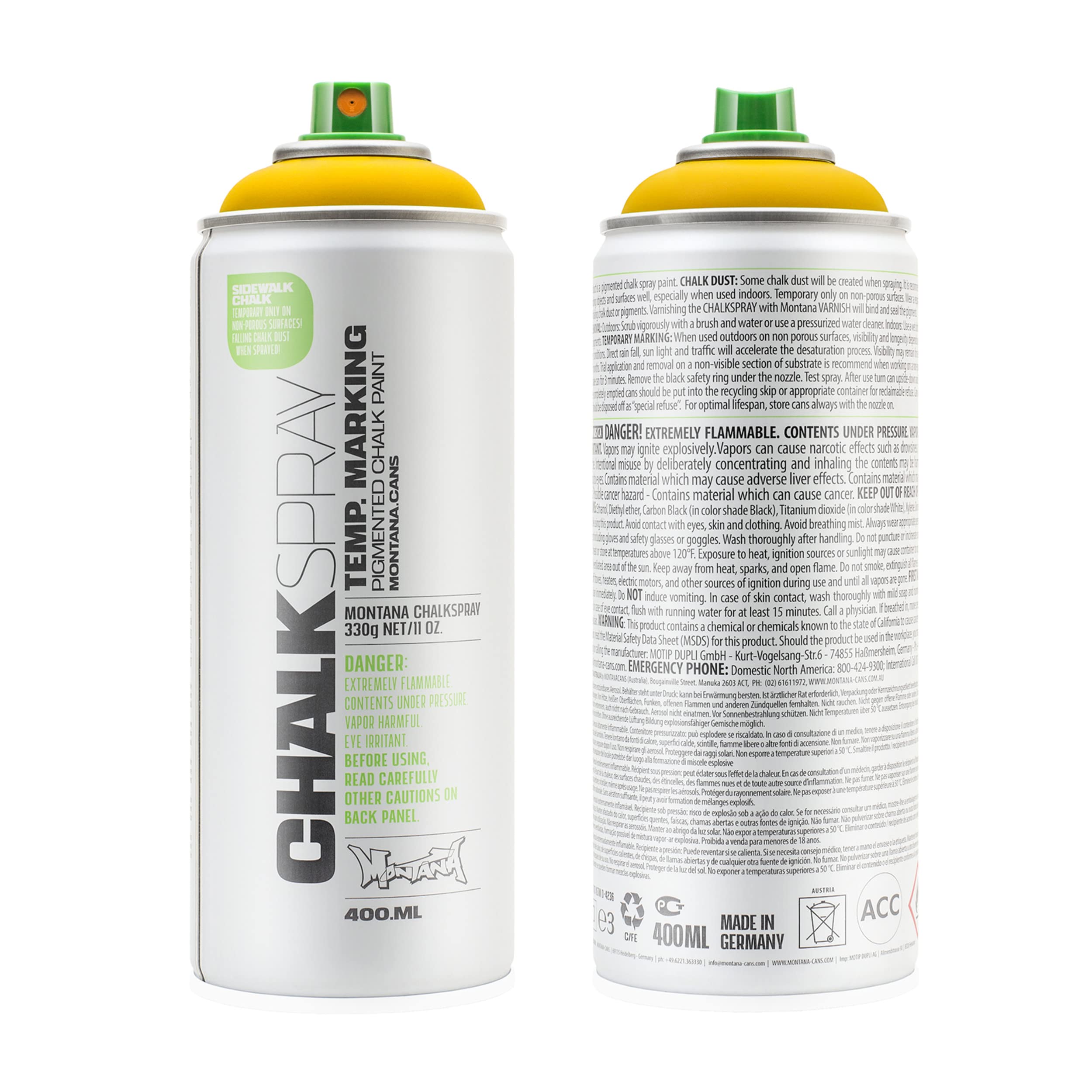 Montana CHALK Sprays - Yellow 400ml Can